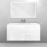 Oltens Vernal set: 100 cm vanity unit with Kalla LavaForm washbasin in gloss white/matt white 68867000 zdj.1