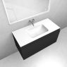 Oltens Vernal set: 100 cm vanity unit with Kalla LavaForm washbasin in matt black/matt white 68867300 zdj.2