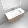 Oltens Hamnes set: 100 cm vanity unit with washbasin, oak/high-gloss white, 68880060 zdj.1