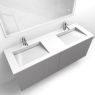 Oltens Lun Rila set: 140 cm grooved vanity unit with Stila LavaForm washbasin in cashmere/gloss white 68886900 zdj.4