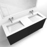 Oltens Lun set: 140 cm vanity unit with Stila LavaForm washbasin in matt black/gloss white 68887300 zdj.2