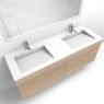 Oltens Lun-Set: Waschtischunterschrank 140 cm mit Waschtisch „Stila LavaForm“ in Eiche/Weiß matt 68889060 zdj.4