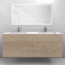 Oltens Lun-Set: Waschtischunterschrank 140 cm mit Waschtisch „Stila LavaForm“ in Eiche/Weiß matt 68889060 zdj.3