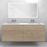 Oltens Lun-Set: Waschtischunterschrank 140 cm mit Waschtisch „Stila LavaForm“ in Eiche/Weiß matt 68889060 zdj.1