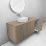 Oltens Lun Rila zestaw mebli łazienkowych 140 cm ryflowany z blatem i koszem cargo dąb 68929060 zdj.1