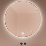 Oltens Nordlis mirror 100 cm, round with LED lighting and Klarglas system, brushed copper 64110610 zdj.4