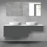 Oltens Vernal bathroom furniture set 160 cm with countertop, matte graphite/white gloss 68353400 zdj.1