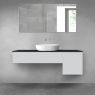 Oltens Vernal bathroom furniture set 140 cm with countertop, matte grey/matte black 68286700 zdj.1