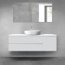 Oltens Vernal bathroom furniture set 140 cm with countertop, matte grey/white gloss 68265700 zdj.1