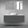 Oltens Vernal bathroom furniture set 140 cm with countertop, matte graphite/white gloss 68266400 zdj.1