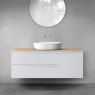 Oltens Vernal bathroom furniture set 120 cm with countertop, matte grey/oak 68211700 zdj.1