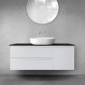 Oltens Vernal bathroom furniture set 120 cm with countertop, matte grey/matte black 68213700 zdj.1