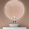 Oltens Nordlis mirror 100 cm, round with LED lighting and Klarglas system, brushed copper 64110610 zdj.1