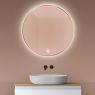 Oltens Nordlis mirror 80 cm, round with LED lighting and Klarglas system, brushed copper 64109610 zdj.1