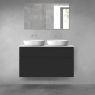 Oltens Vernal bathroom furniture set 120 cm with countertop, matte black/white gloss 68229300 zdj.1