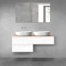 Oltens Vernal bathroom furniture set 120 cm with countertop, white gloss/oak 68235000 zdj.2