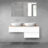 Oltens Vernal bathroom furniture set 120 cm with countertop, white gloss/oak 68235000 zdj.1
