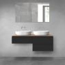 Oltens Vernal bathroom furniture set 120 cm with countertop, matte black/oak 68235300 zdj.1