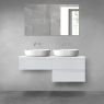 Oltens Vernal bathroom furniture set 120 cm with countertop, matte grey/white gloss 68236700 zdj.1