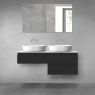 Oltens Vernal bathroom furniture set 120 cm with countertop, matte black/white gloss 68236300 zdj.1