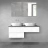 Oltens Vernal bathroom furniture set 120 cm with countertop, white gloss/matte black 68237000 zdj.2