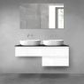 Oltens Vernal bathroom furniture set 120 cm with countertop, white gloss/matte black 68237000 zdj.1