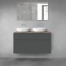 Oltens Vernal bathroom furniture set 120 cm with countertop, matte graphite/oak 68301400 zdj.1