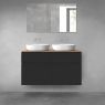 Oltens Vernal bathroom furniture set 120 cm with countertop, matte black/oak 68301300 zdj.1