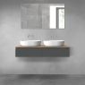 Oltens Vernal bathroom furniture set 120 cm with countertop, matte graphite/oak 68239400 zdj.1