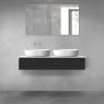 Oltens Vernal bathroom furniture set 120 cm with countertop, matte black/white gloss 68241300 zdj.1