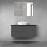 Oltens Vernal bathroom furniture set 100 cm with countertop, matte graphite/black gloss 68205400 zdj.1