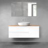 Oltens Vernal bathroom furniture set 120 cm with countertop, white gloss/oak 68211000 zdj.1