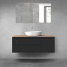 Oltens Vernal bathroom furniture set 120 cm with countertop, matte black/oak 68211300 zdj.1