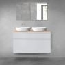 Oltens Vernal bathroom furniture set 120 cm with countertop, matte grey/oak 68225700 zdj.1