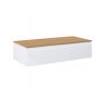 Oltens Vernal wall-mounted base unit 100 cm with countertop, white gloss/oak 68109000 zdj.3