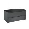 Oltens Vernal wall-mounted base unit 100 cm with countertop, matte graphite/matte black 68120400 zdj.3