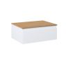 Oltens Vernal závěsná umyvadlová skříňka 60 cm s deskou, lesklá bílá/dub 68107000 zdj.3