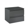 Oltens Vernal wall-mounted base unit 60 cm with countertop, matte graphite 68115400 zdj.3