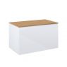 Oltens Vernal wall-mounted base unit 80 cm with countertop, white gloss/oak 68112000 zdj.3