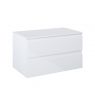 Oltens Vernal szafka 80 cm podumywalkowa wisząca z blatem biały połysk 68116000 zdj.3