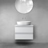 Oltens Vernal wall-mounted base unit 60 cm with countertop, matte grey/white gloss 68121700 zdj.1