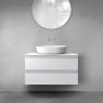 Oltens Vernal wall-mounted base unit 80 cm with countertop, matte grey/white gloss 68122700 zdj.1