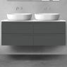 Oltens Vernal bathroom furniture set 120 cm with countertop, matte graphite/white gloss 68216400 zdj.3