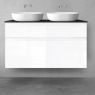 Oltens Vernal bathroom furniture set 120 cm with countertop, white gloss/matte black 68303000 zdj.3