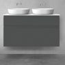 Oltens Vernal bathroom furniture set 120 cm with countertop, matte graphite/white gloss 68229400 zdj.3