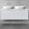 Oltens Vernal bathroom furniture set 120 cm with countertop, matte grey/white gloss 68245700 zdj.3