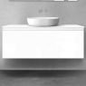Oltens Vernal wall-mounted base unit 120 cm with countertop, white gloss 68129000 zdj.3