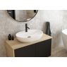Oltens Hedvig washbasin cabinet 95 cm wall-mounted with shelf black matte/natural oak 60204360 zdj.8