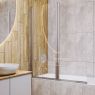 Oltens Langfoss Sela Set rechteckige Badewanne 170x75 cm Acryl weiß mit Badewannenabtrennung 115 cm 2-teilig, Chrom 18004000 zdj.7