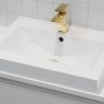 Oltens Halsa Klik-klak-Waschbeckenstopfen rund mit Überlauf G1 1/4 Gold 05100800 zdj.6